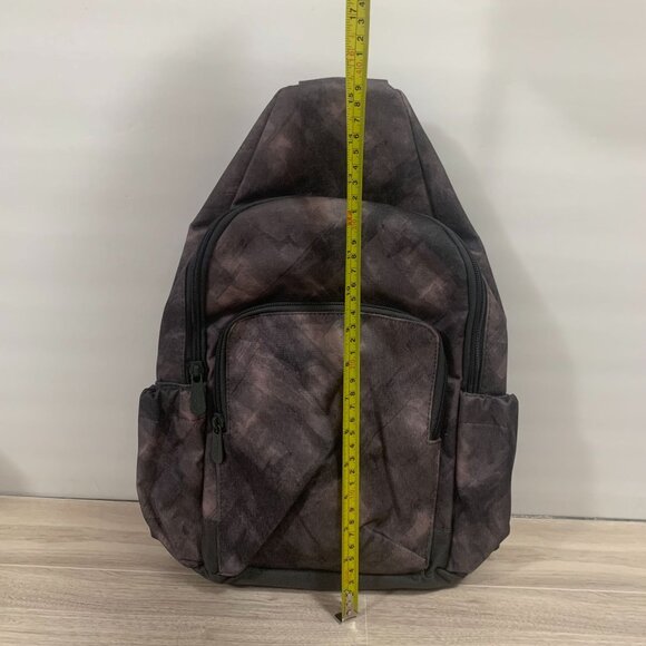 Thirty One Gray Light Pink Strokes Sling Backpack - Picture 7 of 10